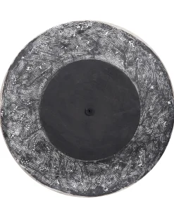 Outlet Beliani Vaso da fiori DEKSATI Ceramica 32 cm Beige Beige Grigio