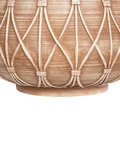 Online Beliani Vaso da fiori DOMOKOS Ceramica 38 cm Marrone chiaro Beige Marrone