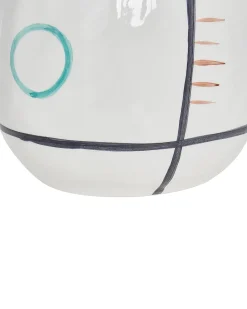 Sale Beliani Vaso da fiori DORY Gres porcellanato 28 cm Bianco Bianco Multicolore