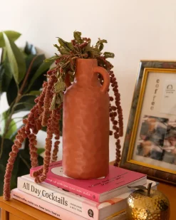 Clearance Beliani Vaso da fiori DRAMA Ceramica 24 cm pastello Rosa