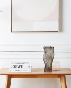 Online Beliani Vaso da fiori DYTIKO Vetro 31 cm Grigio