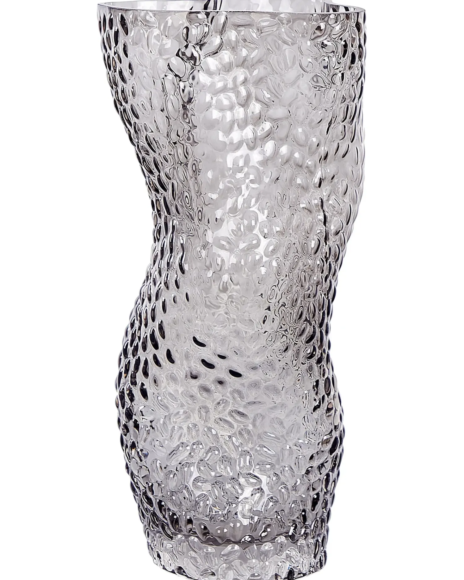Online Beliani Vaso da fiori DYTIKO Vetro 31 cm Grigio