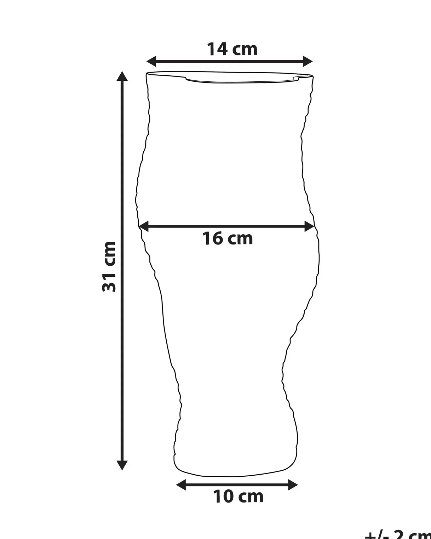 Online Beliani Vaso da fiori DYTIKO Vetro 31 cm Grigio