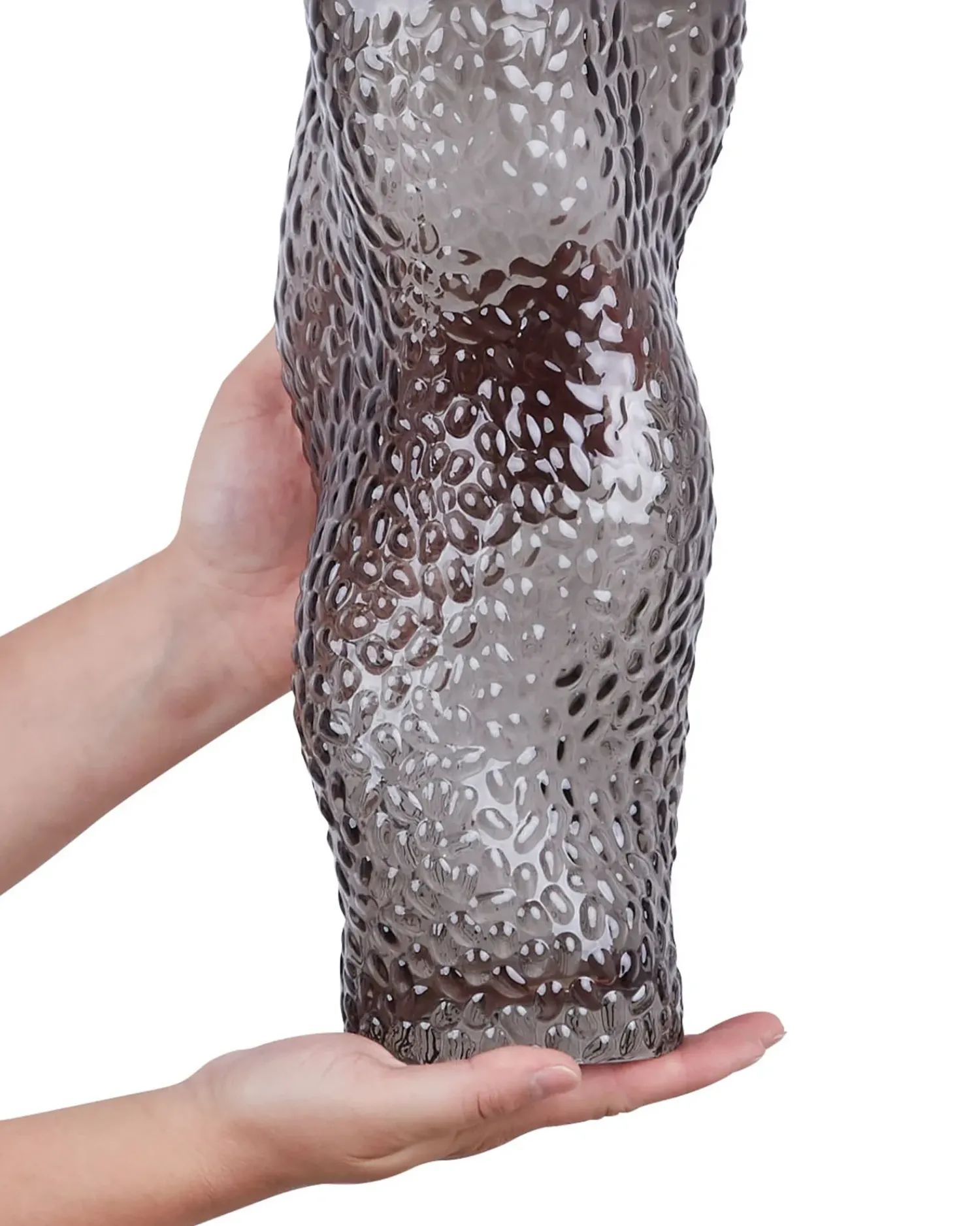 Online Beliani Vaso da fiori DYTIKO Vetro 31 cm Grigio