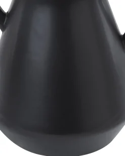 Clearance Beliani Vaso da fiori FERMI Ceramica 20 cm Nero