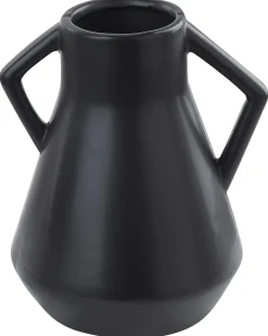 Clearance Beliani Vaso da fiori FERMI Ceramica 20 cm Nero