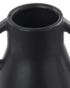 Clearance Beliani Vaso da fiori FERMI Ceramica 20 cm Nero