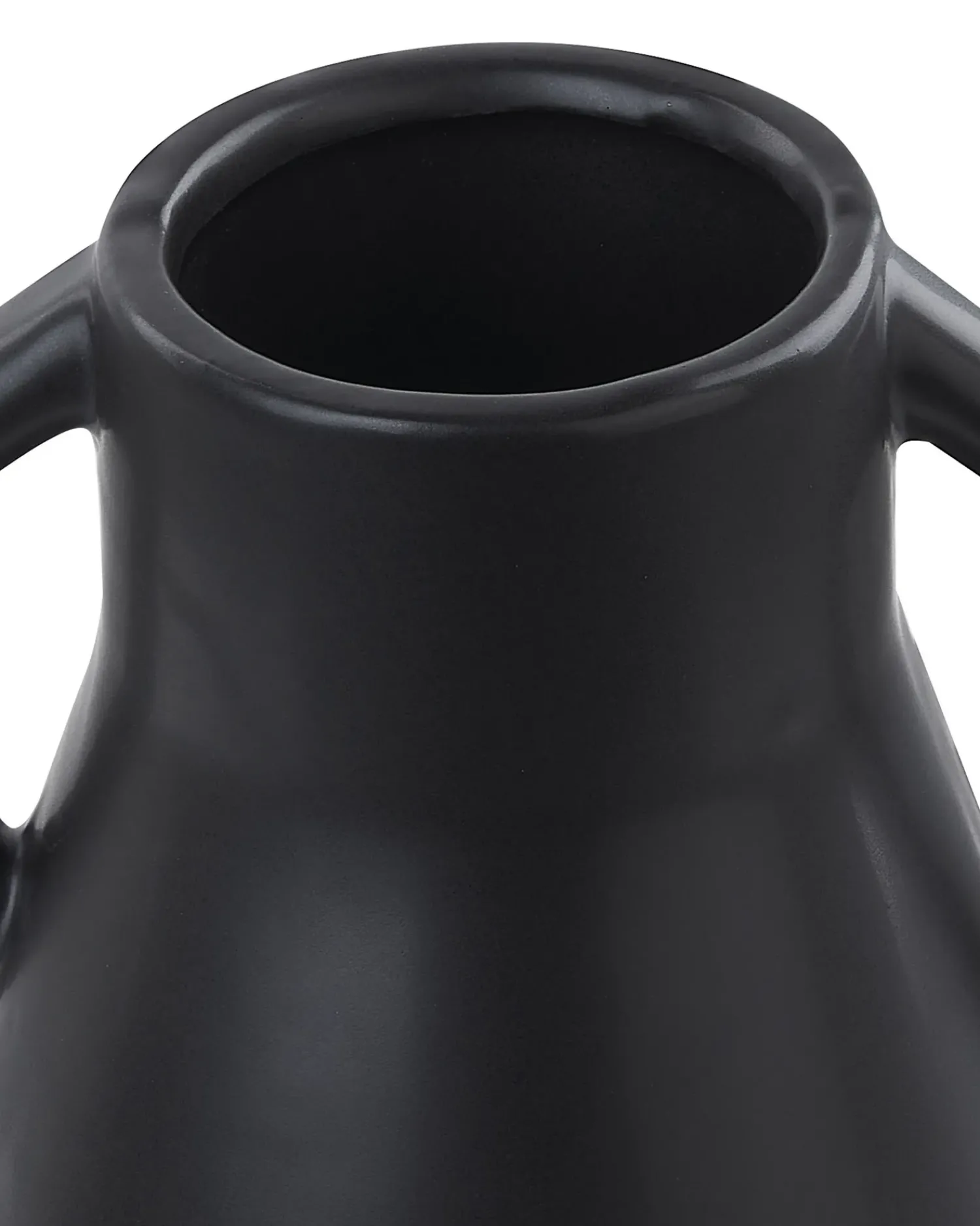 Clearance Beliani Vaso da fiori FERMI Ceramica 20 cm Nero