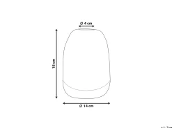 Online Beliani Vaso da fiori FYSKA Vetro 18 cm Grigio scuro Trasparente Grigio