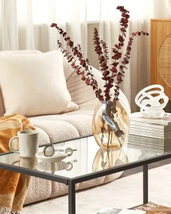 Sale Beliani Vaso da fiori GERAKINI Vetro 20 cm Arancione