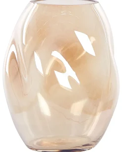 Sale Beliani Vaso da fiori GERAKINI Vetro 20 cm Arancione