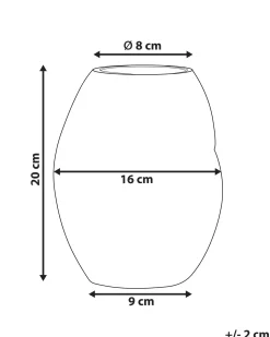 Sale Beliani Vaso da fiori GERAKINI Vetro 20 cm Arancione