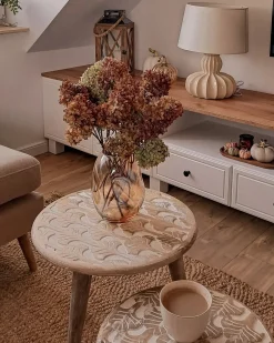 Sale Beliani Vaso da fiori GERAKINI Vetro 20 cm Arancione