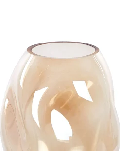 Sale Beliani Vaso da fiori GERAKINI Vetro 20 cm Arancione