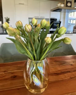 Sale Beliani Vaso da fiori GERAKINI Vetro 20 cm Arancione