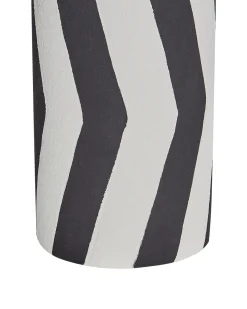 Sale Beliani Vaso da fiori GOBY Gres porcellanato 40 cm Bianco Bianco Nero
