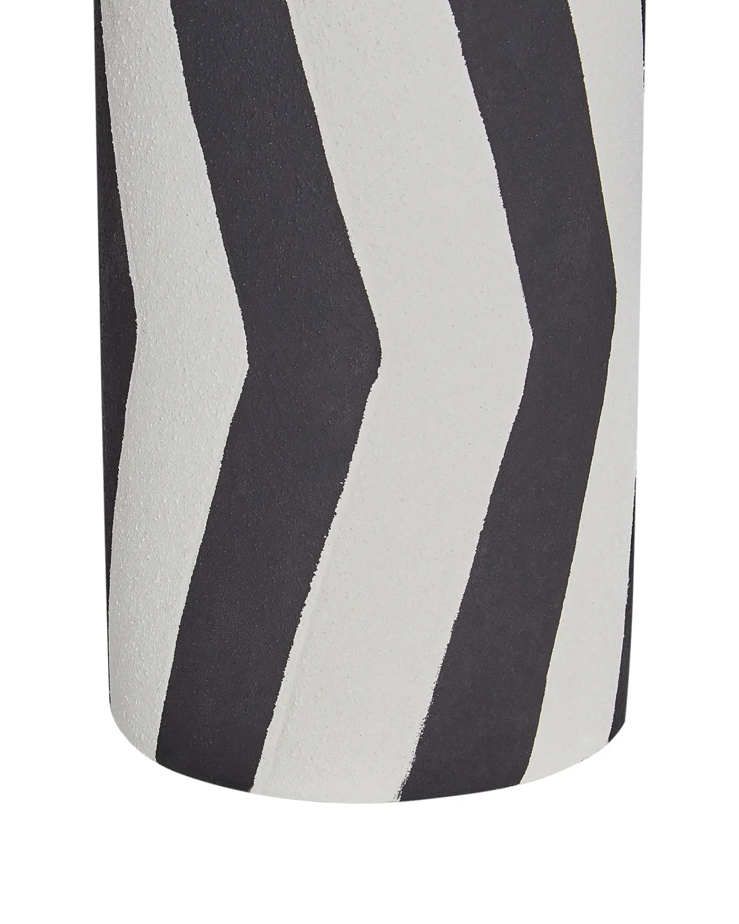 Sale Beliani Vaso da fiori GOBY Gres porcellanato 40 cm Bianco Bianco Nero