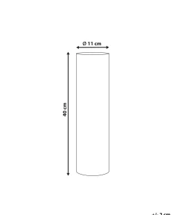 Sale Beliani Vaso da fiori GOBY Gres porcellanato 40 cm Bianco Bianco Nero