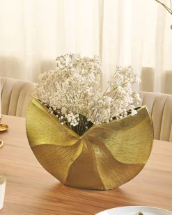 Beliani Vaso da fiori HATTUSA Metallo 26 cm Oro