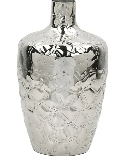 Beliani Vaso da fiori INSHAS Metallo 33 cm Argento