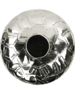Beliani Vaso da fiori INSHAS Metallo 33 cm Argento