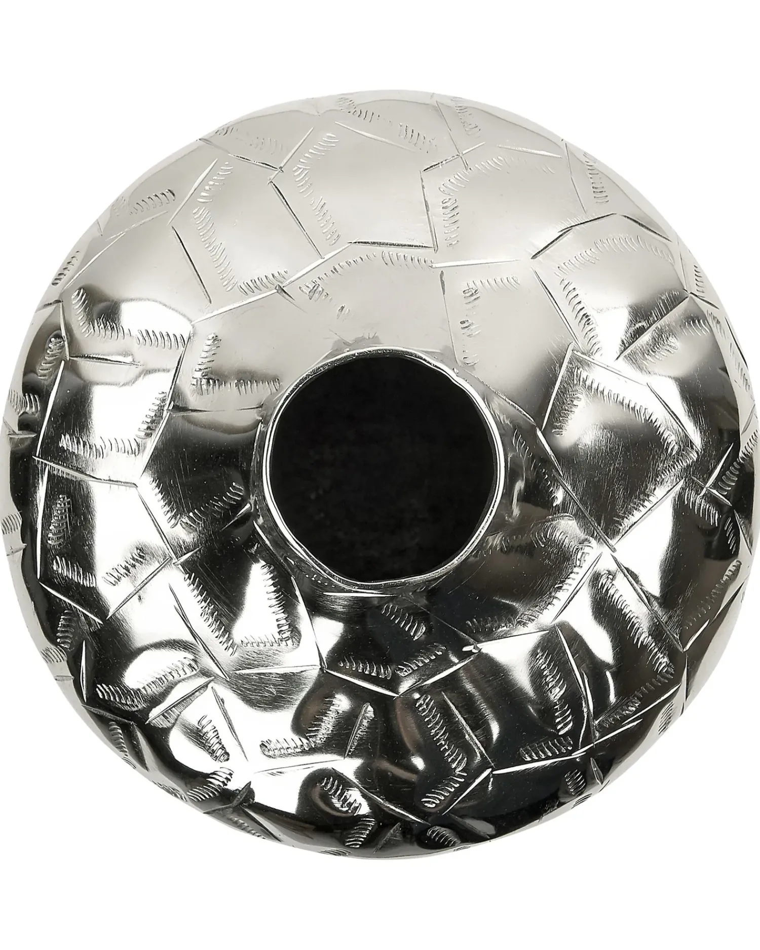 Beliani Vaso da fiori INSHAS Metallo 33 cm Argento