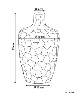 Beliani Vaso da fiori INSHAS Metallo 33 cm Argento