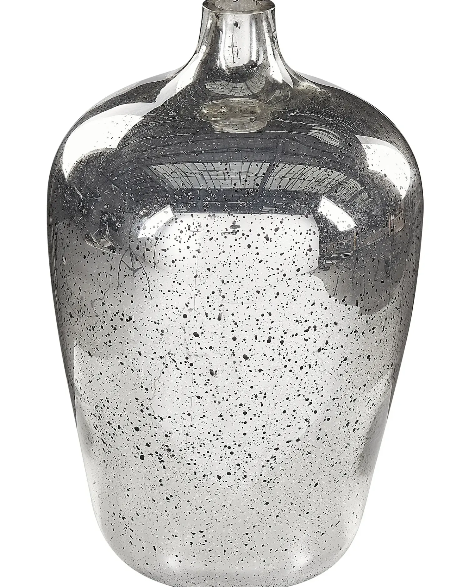 Online Beliani Vaso da fiori KACHORI Vetro 40 cm Argento Argento Nero