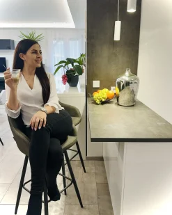 Online Beliani Vaso da fiori KACHORI Vetro 40 cm Argento Argento Nero
