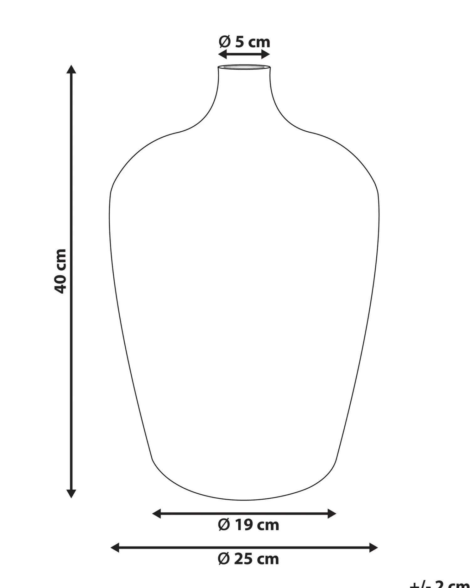 Online Beliani Vaso da fiori KACHORI Vetro 40 cm Argento Argento Nero