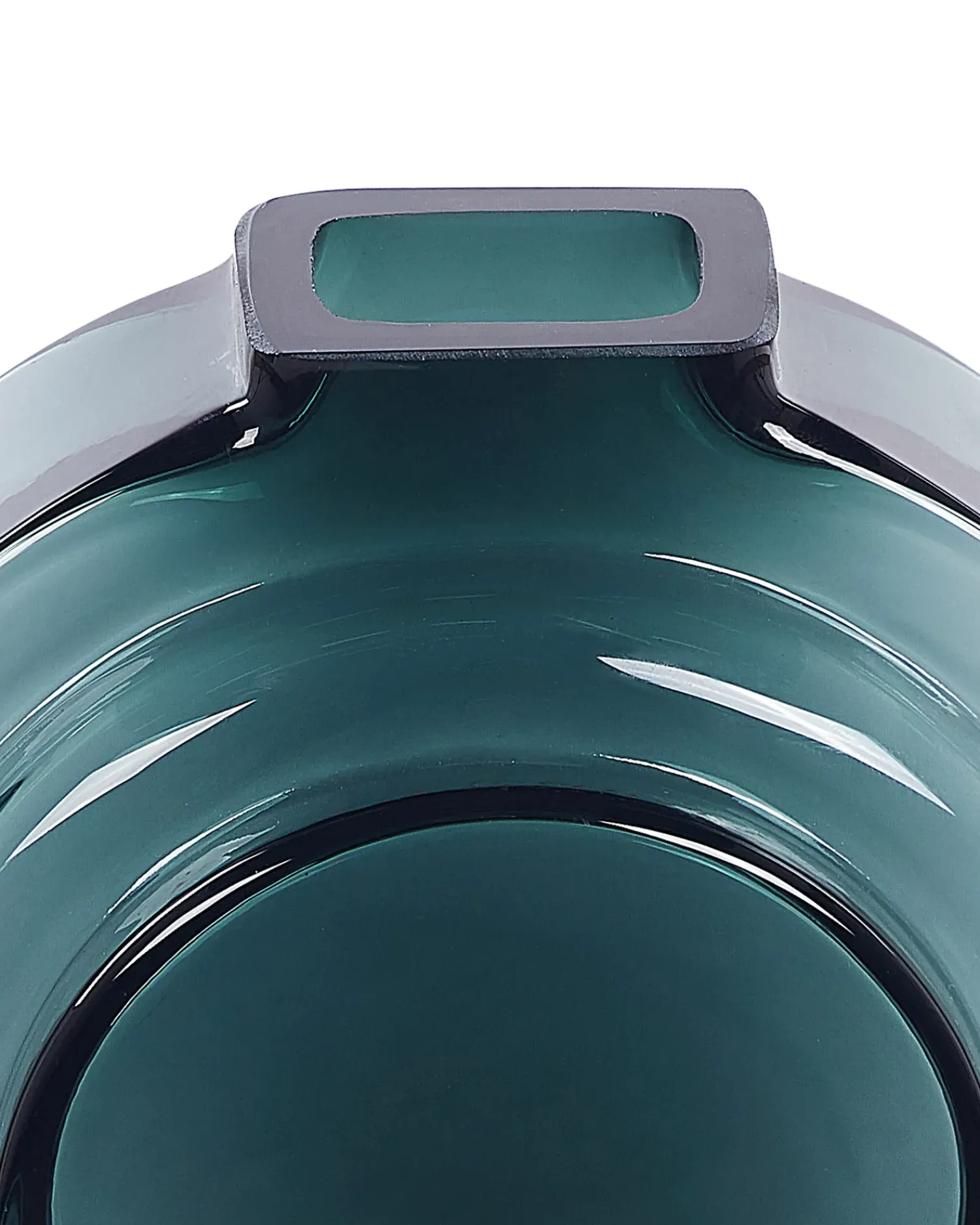 Beliani Vaso da fiori KAPELI Vetro 15 cm Turchese Trasparente Verde