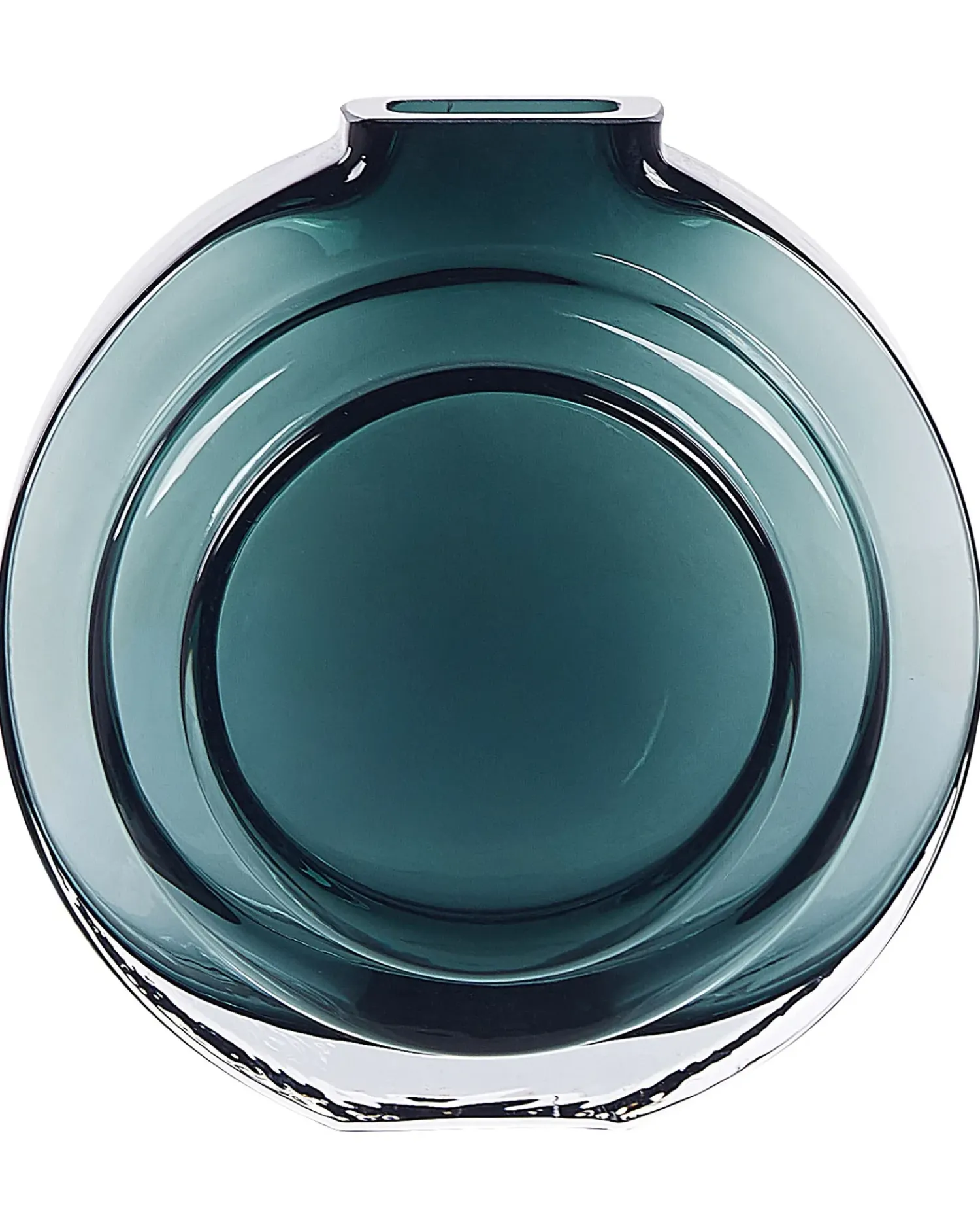 Beliani Vaso da fiori KAPELI Vetro 15 cm Turchese Trasparente Verde