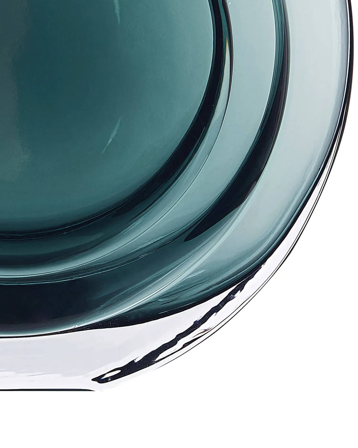 Beliani Vaso da fiori KAPELI Vetro 15 cm Turchese Trasparente Verde