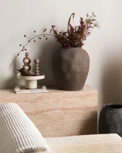 Online Beliani Vaso da fiori KATERINI 40 cm Marrone