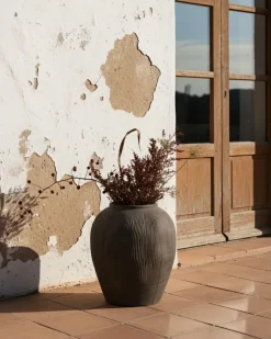 Online Beliani Vaso da fiori KATERINI 40 cm Marrone