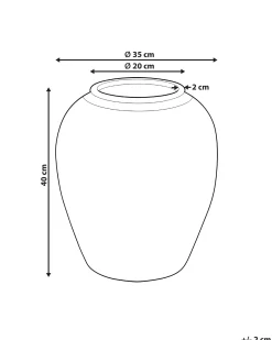 Online Beliani Vaso da fiori KATERINI 40 cm Marrone