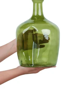Clearance Beliani Vaso da fiori KERALA Vetro 30 cm oliva Verde