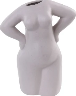 Online Beliani Vaso da fiori KILKIS Ceramica 24 cm Beige