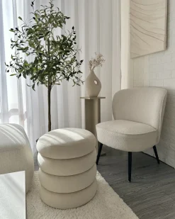 Hot Beliani Vaso da fiori KOMOTINI Ceramica 32 cm sporco Bianco