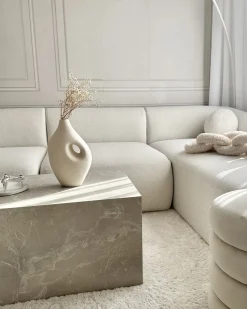 Hot Beliani Vaso da fiori KOMOTINI Ceramica 32 cm sporco Bianco