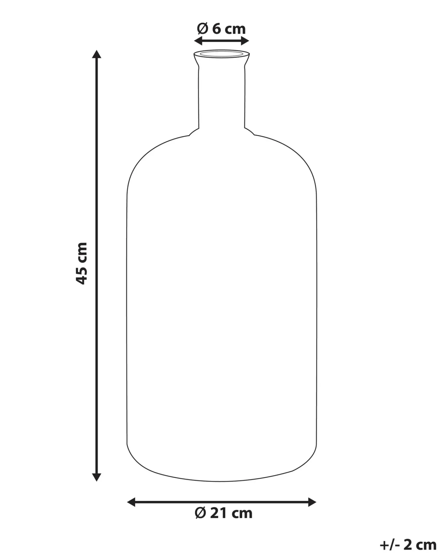 Best Beliani Vaso da fiori KORMA Vetro 45 cm smeraldo Verde