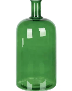 Best Beliani Vaso da fiori KORMA Vetro 45 cm smeraldo Verde