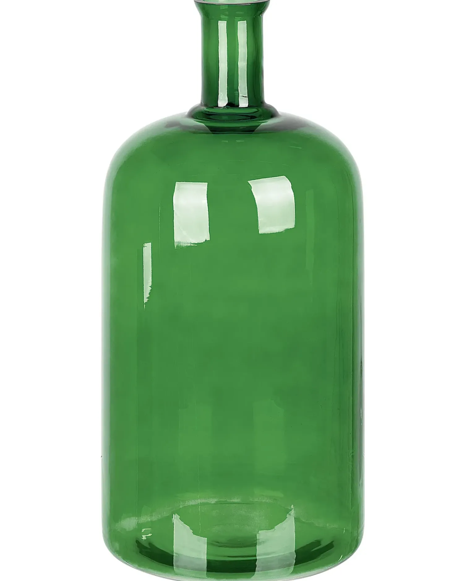 Best Beliani Vaso da fiori KORMA Vetro 45 cm smeraldo Verde
