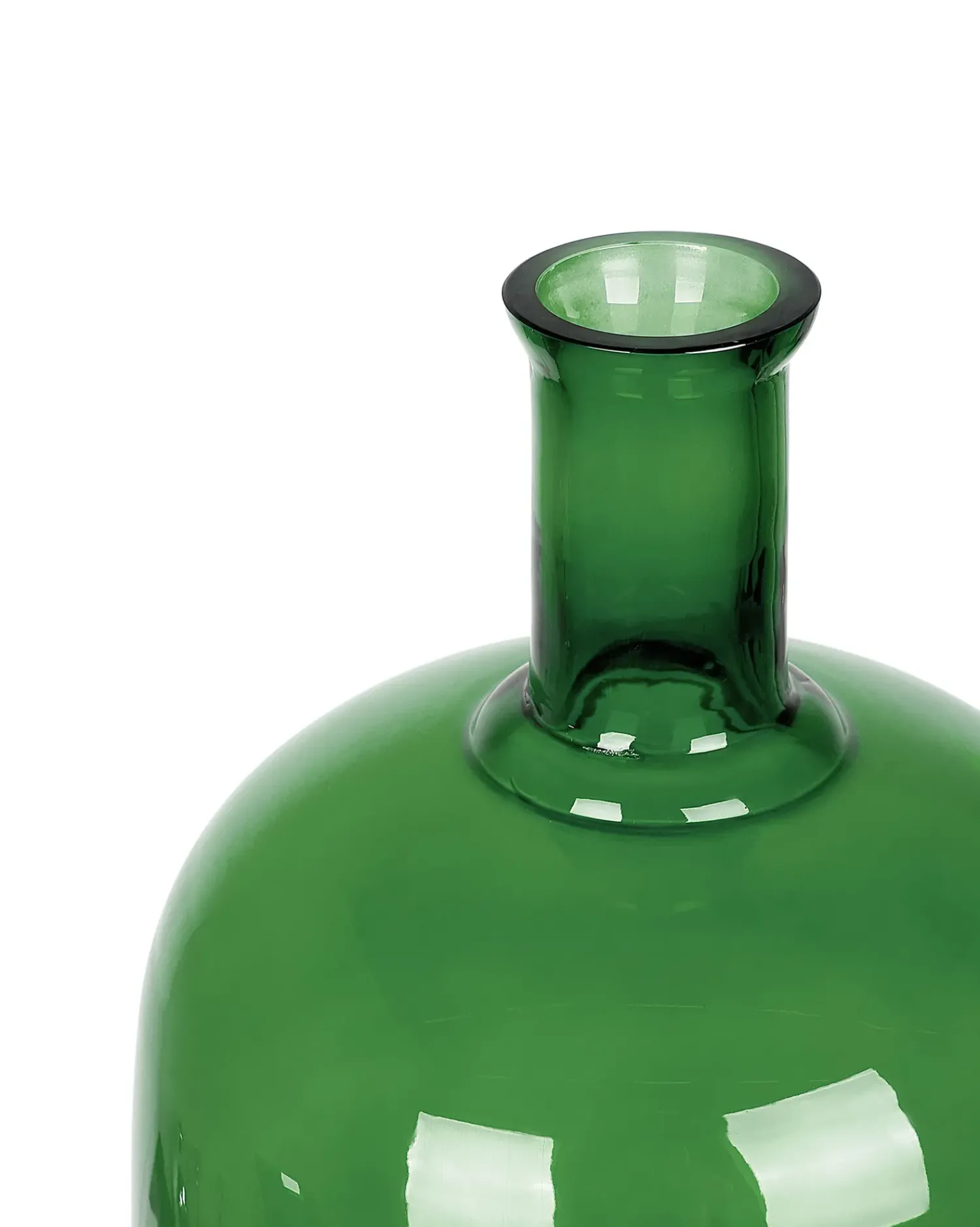 Best Beliani Vaso da fiori KORMA Vetro 45 cm smeraldo Verde