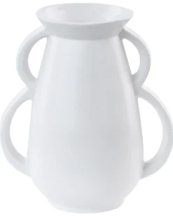 Best Beliani Vaso da fiori KOROPI Ceramica 19 cm Bianco