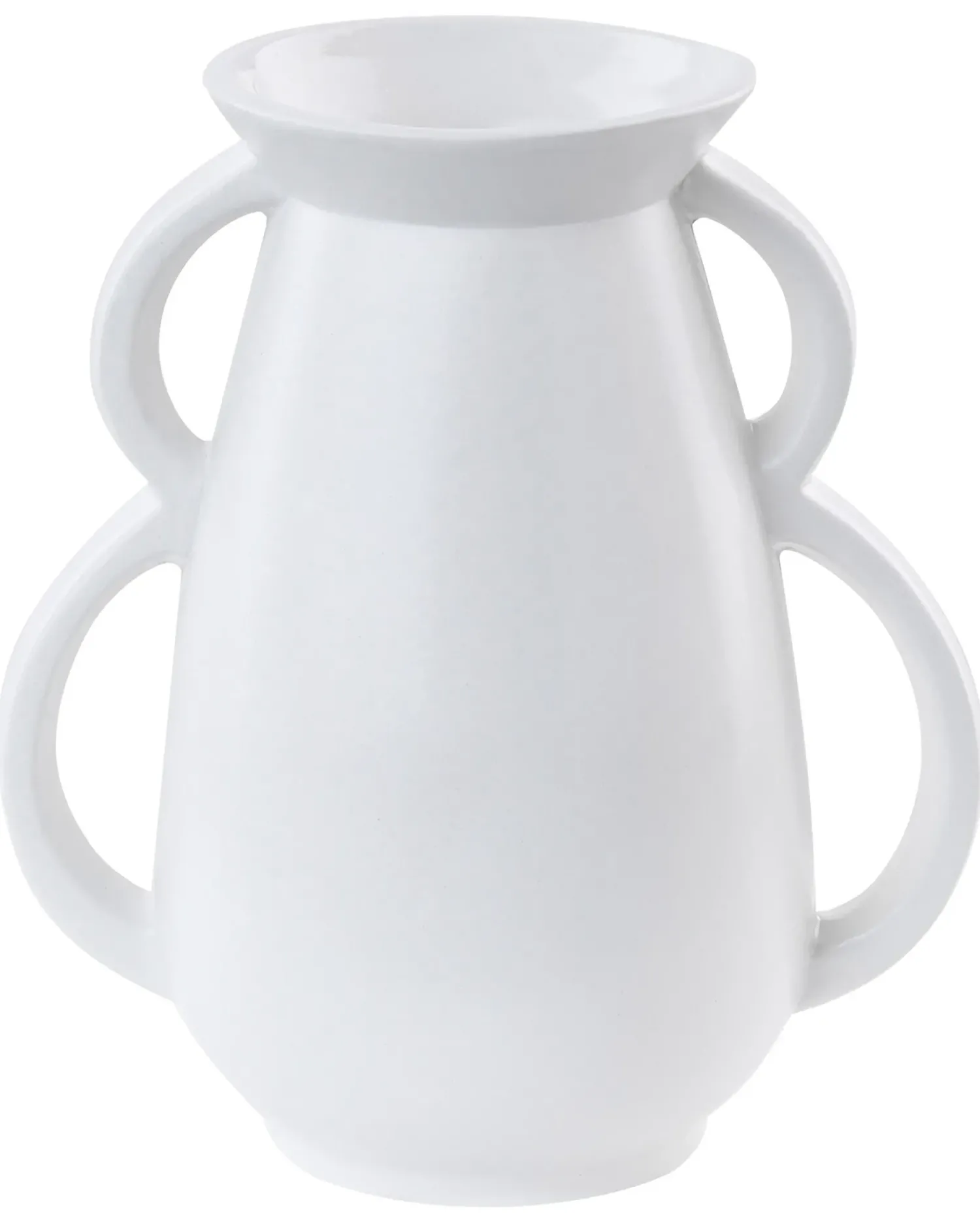 Best Beliani Vaso da fiori KOROPI Ceramica 19 cm Bianco