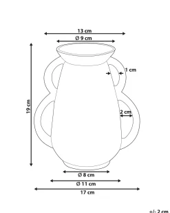 Best Beliani Vaso da fiori KOROPI Ceramica 19 cm Bianco