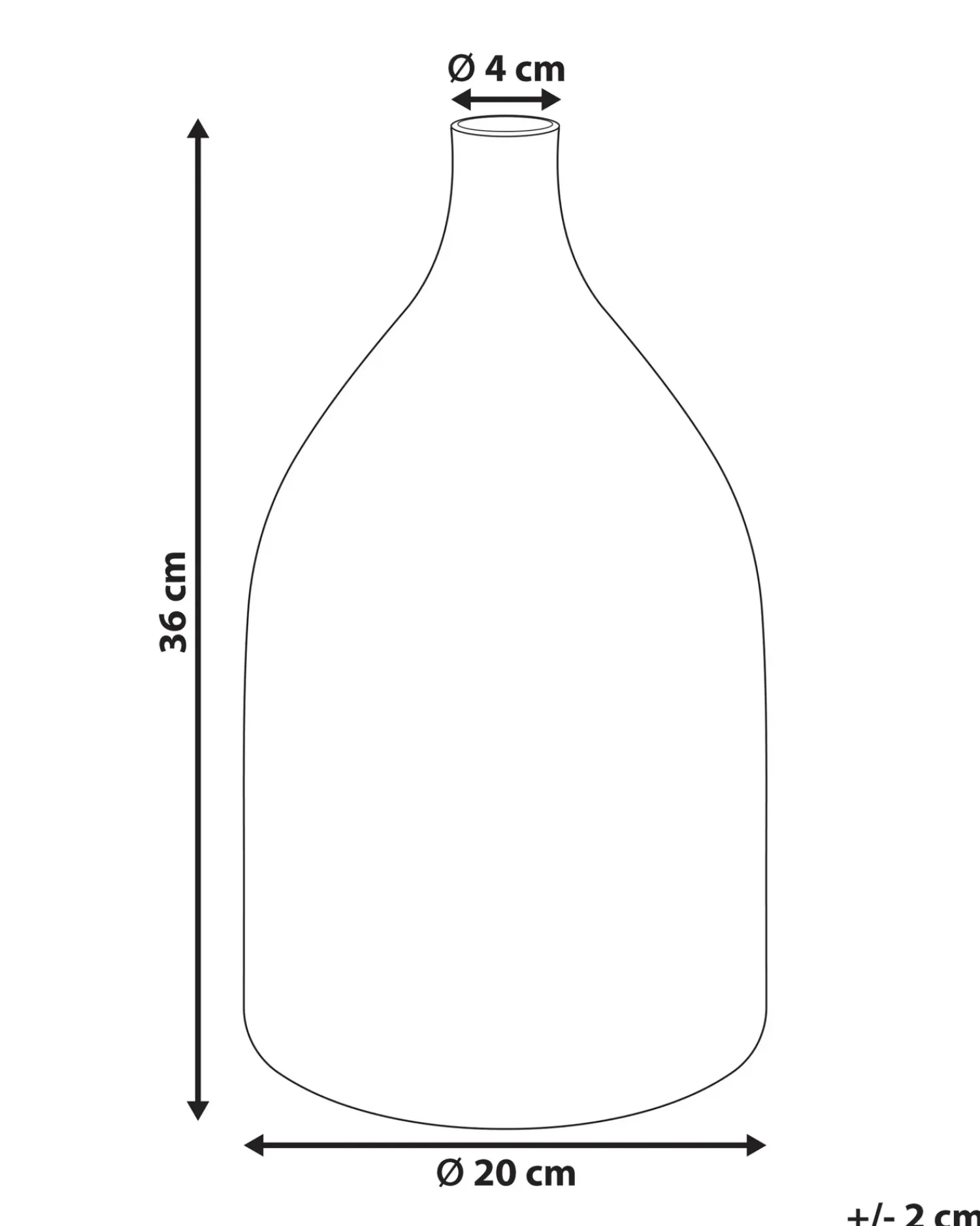Best Beliani Vaso da fiori KULCHA Vetro 36 cm Multicolore