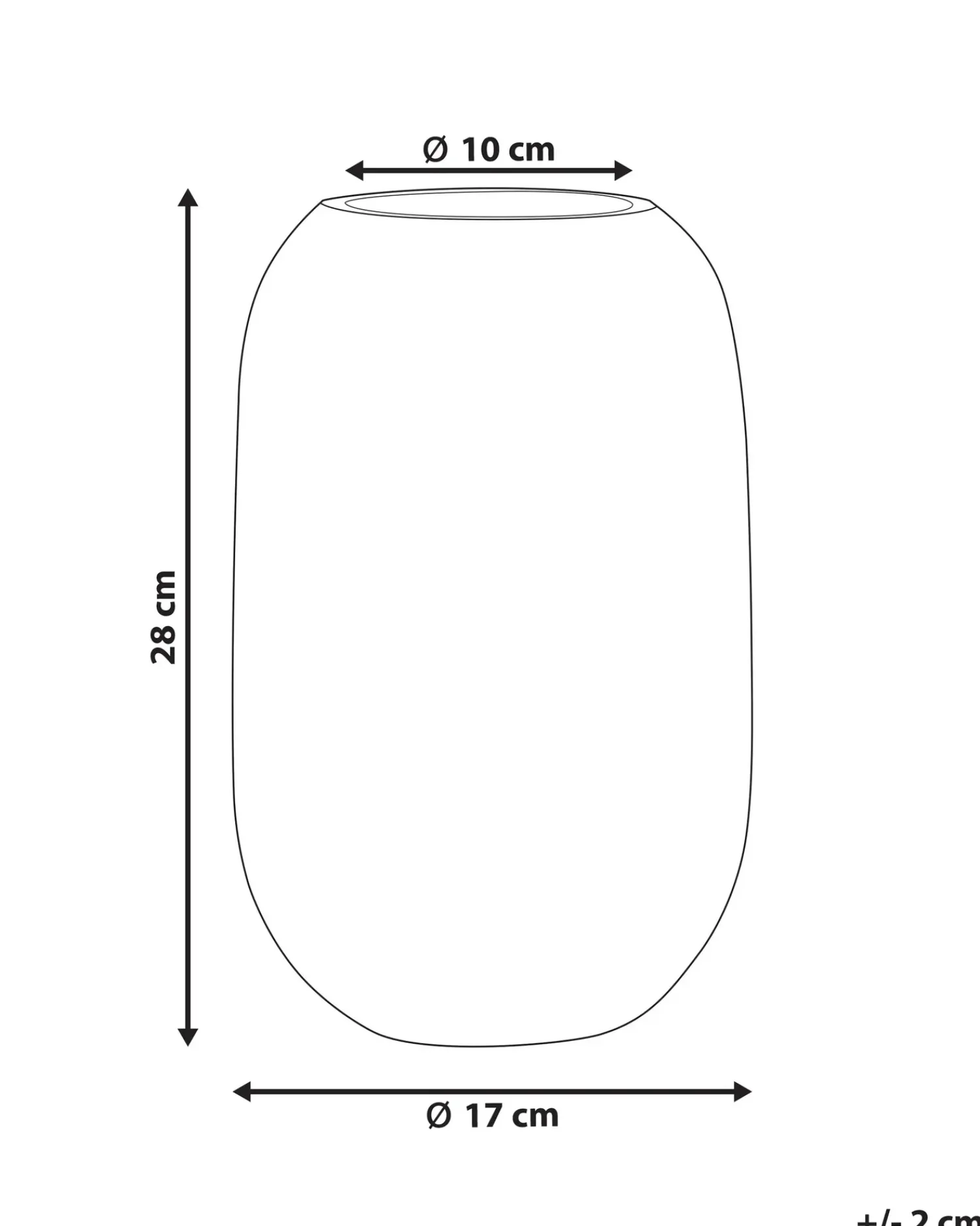 Beliani Vaso da fiori KYRAKALI Vetro 28 cm Trasparente