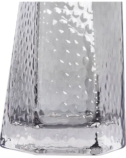 Best Beliani Vaso da fiori LILAIA Vetro 27 cm Grigio Grigio Oro